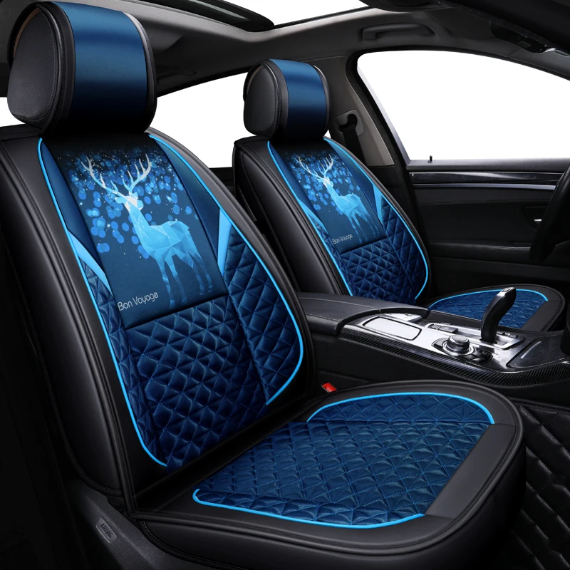Роскошный чехол для автомобильного сиденья из мягкой кожи, полностью закрытая подушка для автомобильного сиденья