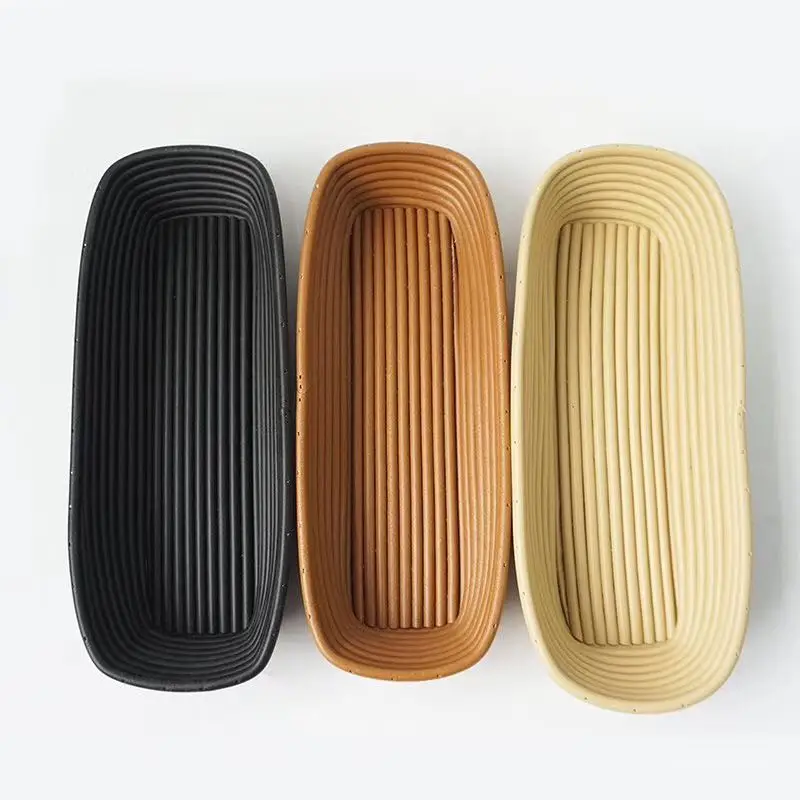 Handmade Plastic Rattan Artisan Bread Sourdough Banneton Proofing Basket set Durable baking & pastry tools