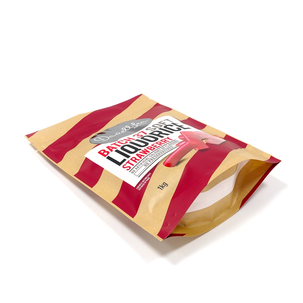 
Custom Printing Pouch zip-top Biodegradable Corn Starch Compostable Food Container Sachet for snacks 