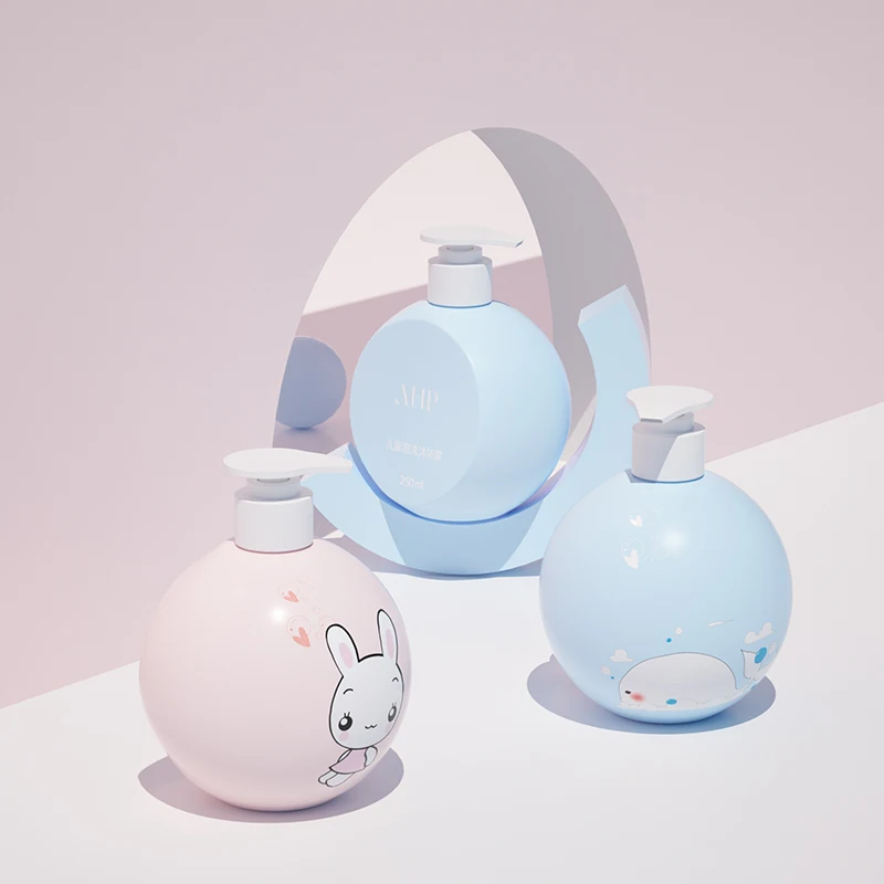 luxury baby shampoo body wash lotion shampoo pump bottle kid skincare packaging produits cosmetiques pour bebe