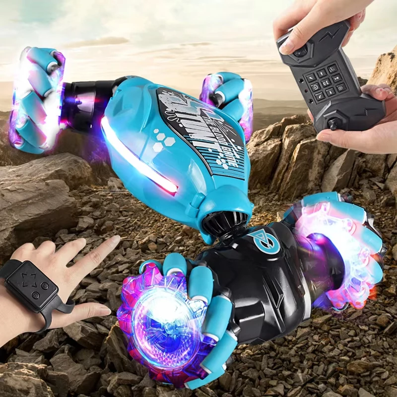 Kids Toys RC 2.4G Hand Gesture Electric Car with Remote Control Racing Car 4WD High Speed Drift 360 Degree RC Stunt Sports Car