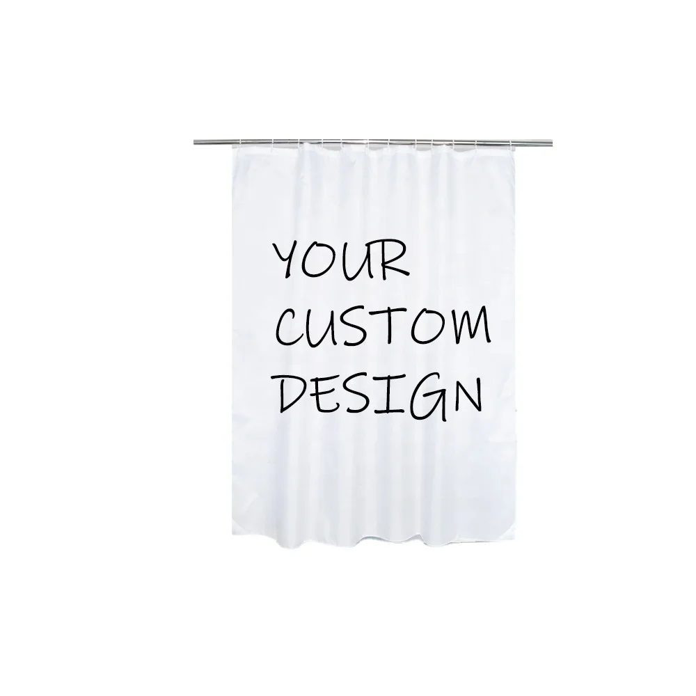 High Quality OEM Design Polyester Waterproof 3D Digital Printing Custom Printed Shower Curtain