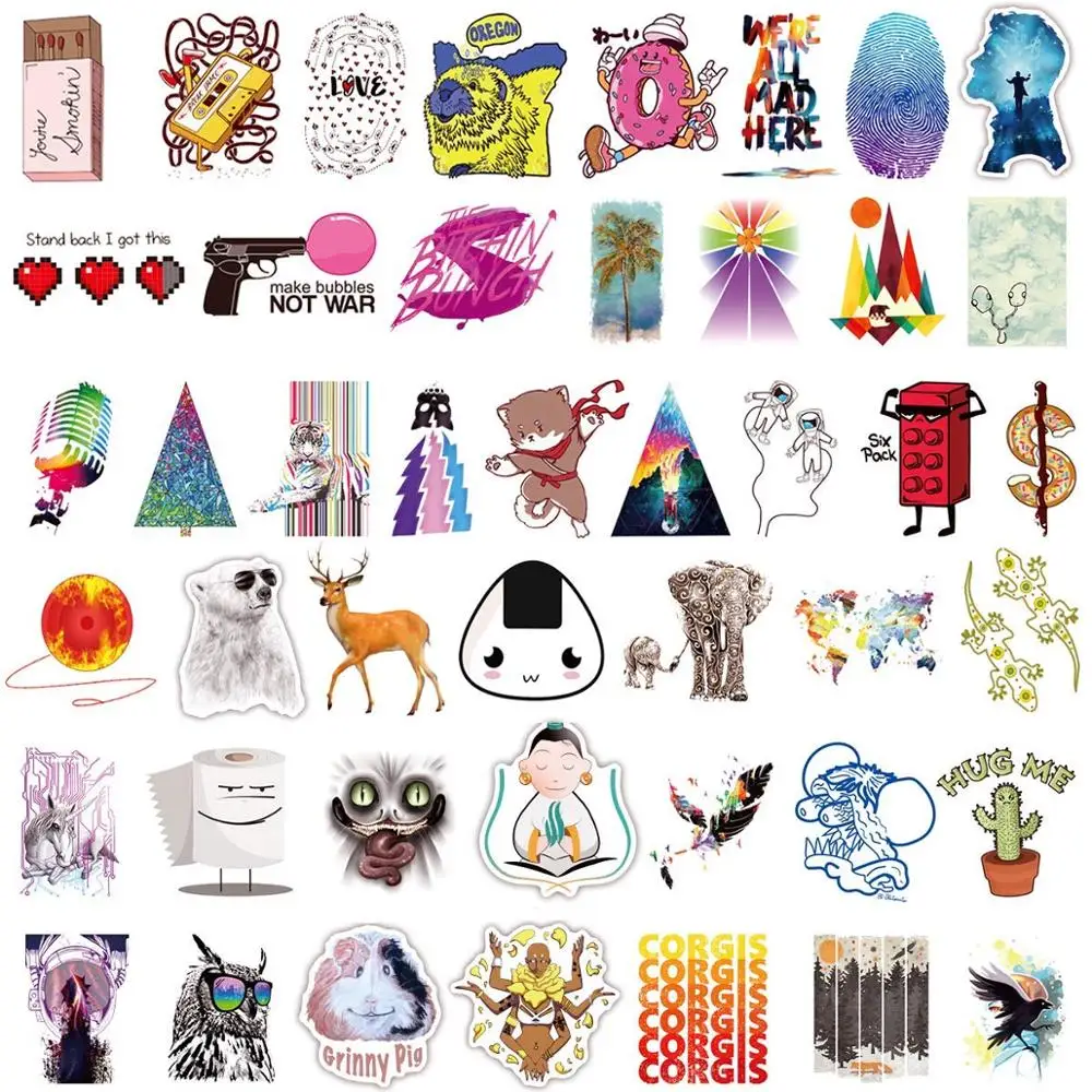 Big 100-pack Cute Stickers for Water Bottles for Teens,girls Perfect for Waterbottle,laptop,phone,travel Extra Durable PVC CMYK