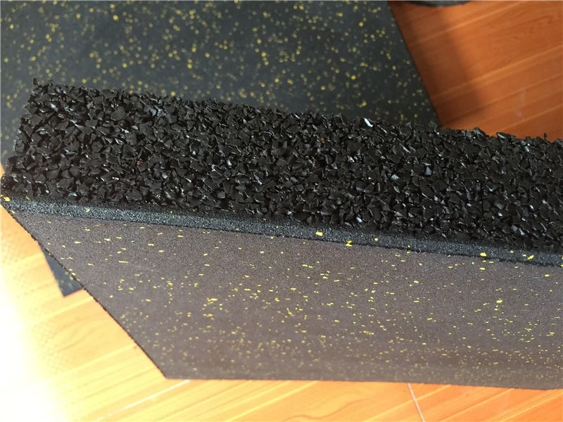 Waterproof Gym Mat Pure Black Color With Colorful Dots