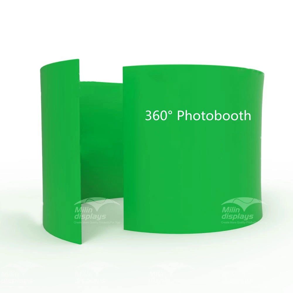 
13 x 8ft 360 rotating Photo Booth spiral enclosure Green Backdrop  (1600207068747)