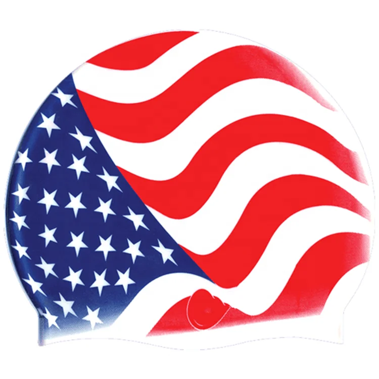Custom your own swimming caps flag for national swim cap