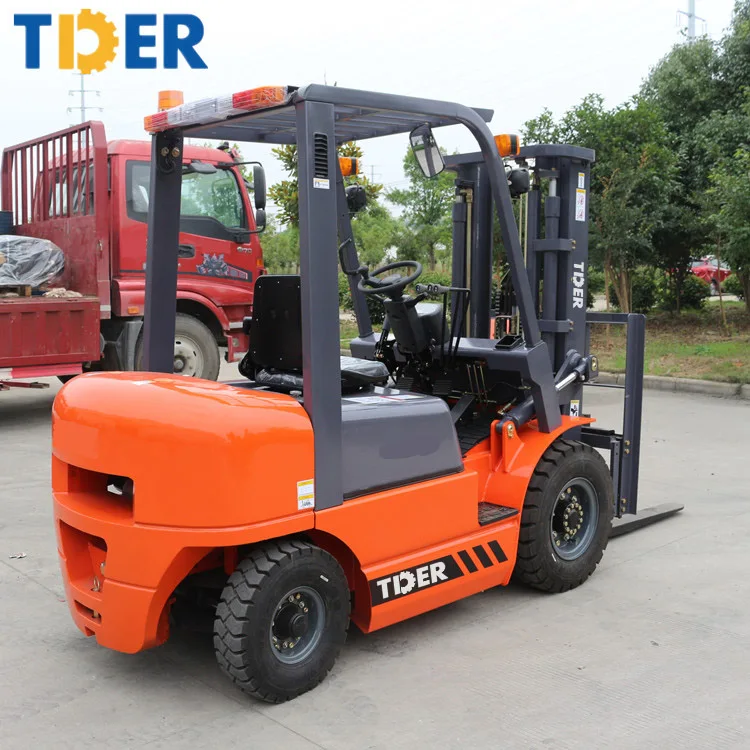 TDER 3-7 Meter Lifting Height Two Stage Mast Forklift Purchase 2.5 Ton Truck for Sale