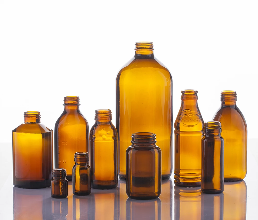 Hot selling amber glass bottle for syrup for medicine or drink