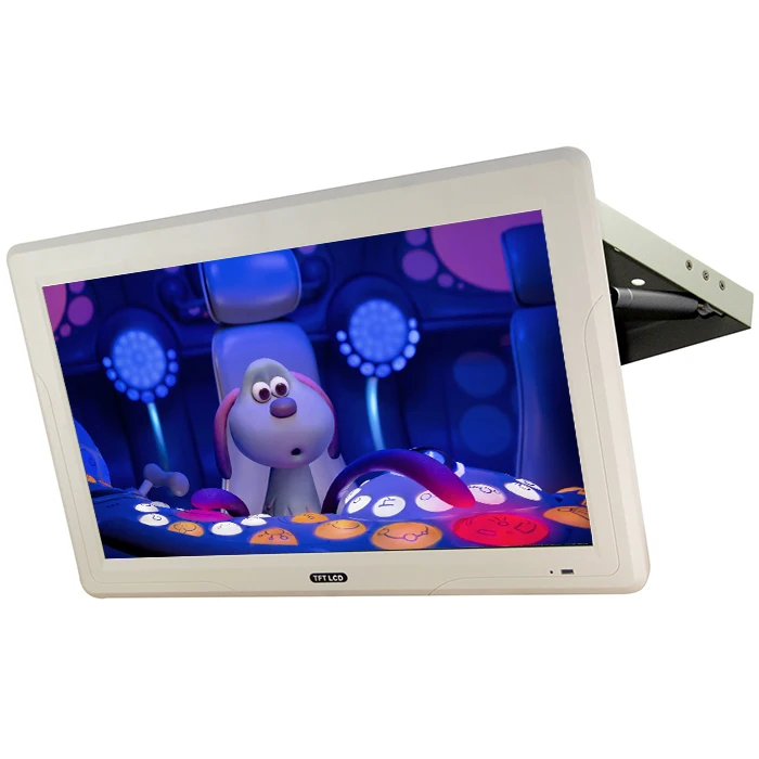 Fixed 19 inch ceiling monitor good sample roof mounted monitor car bus flip down mount monitor