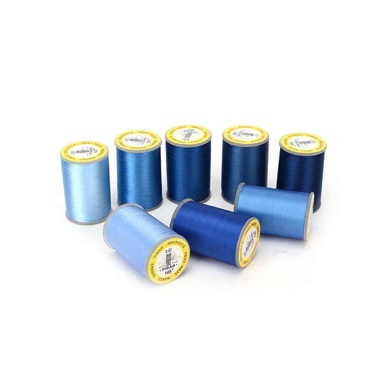 Smooth in bulk 100% spun polyester bonded nylon sewing thread for tassels