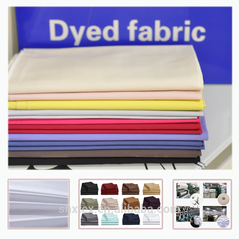 Bed linen durable 100% cotton 200T percale solid color home bed sheeting fabric