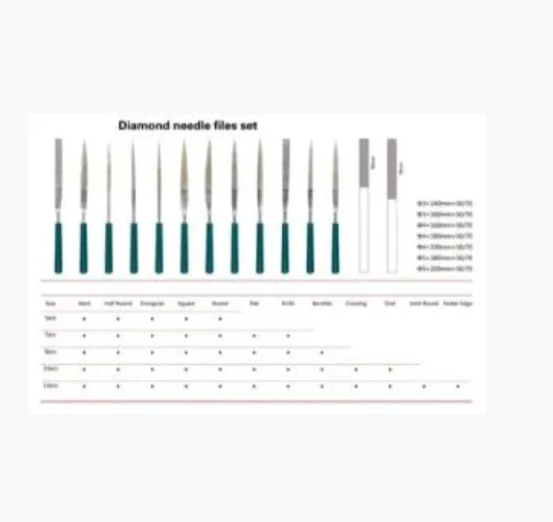Steel Files Diamond Needle Files Set Hand Half Round Triagular Square Flat Kinife Barrette Crossing Oval Iont Round Feater Edge
