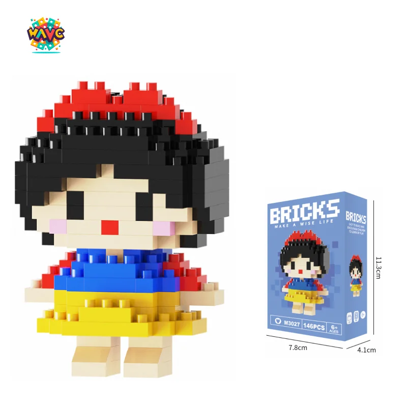 Blocks Small Cartoon Mini Building Block Assemble Action Model Dolls Toys Children Kid Toy Gift Set Educational Toy