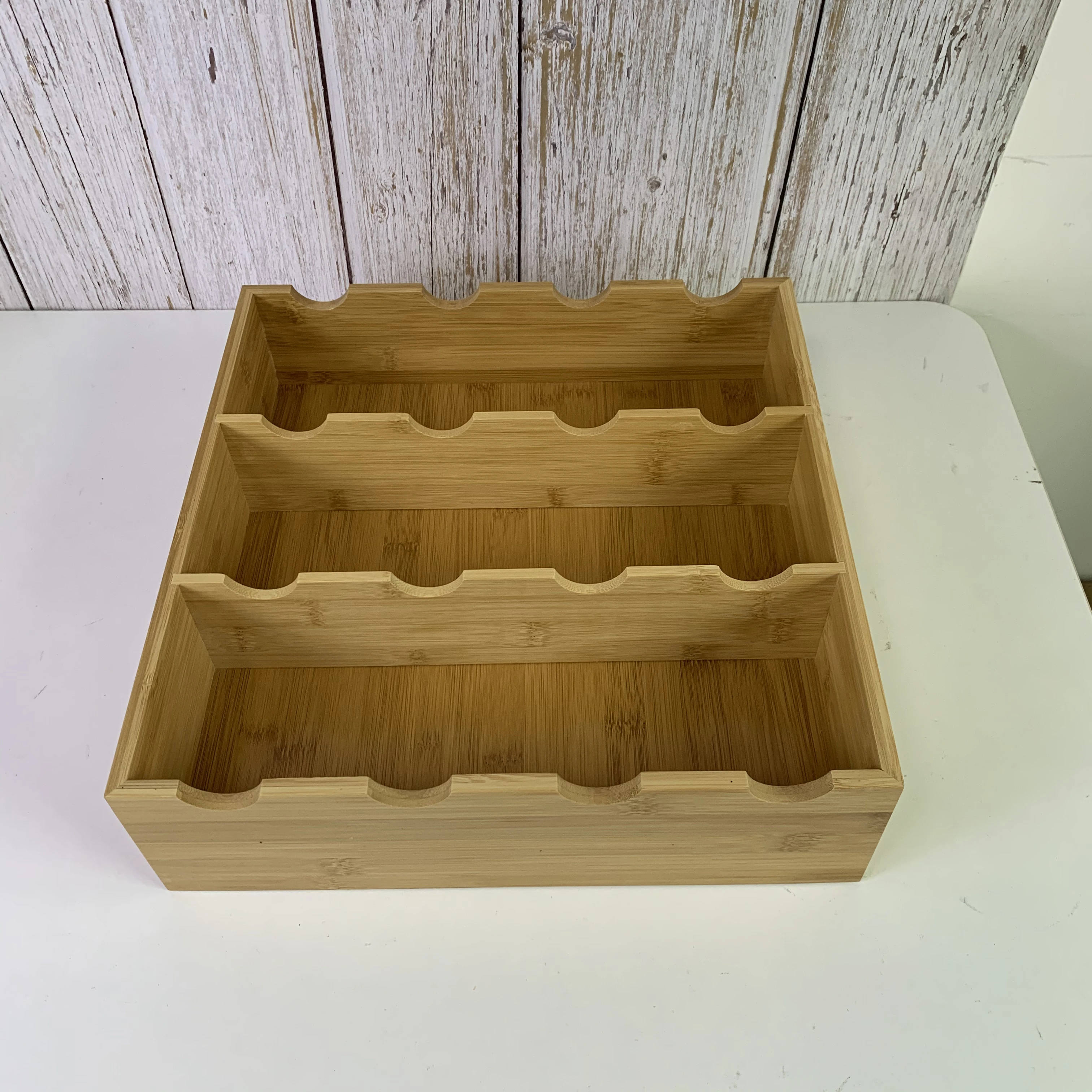 3-Tier Bamboo Spice Shelf with Foldable Leg.Versatile Bamboo Spice Rack Organizer for Countertop/Drawer Seasoning&Spice Holder