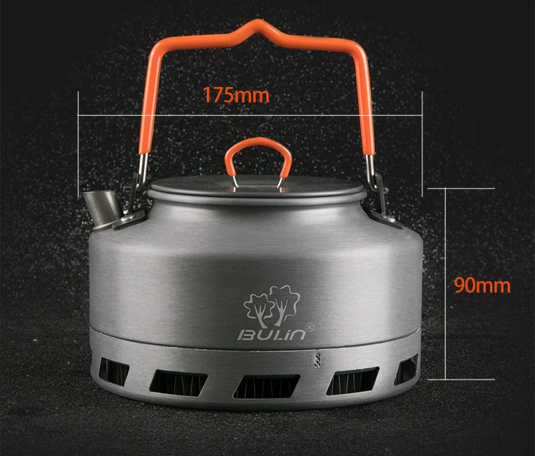 BULIN BL200-L2  1.6L Portable outdoor picnic cooking kettle 0.8L camping steel teapot hiking camping coffee kettle pot
