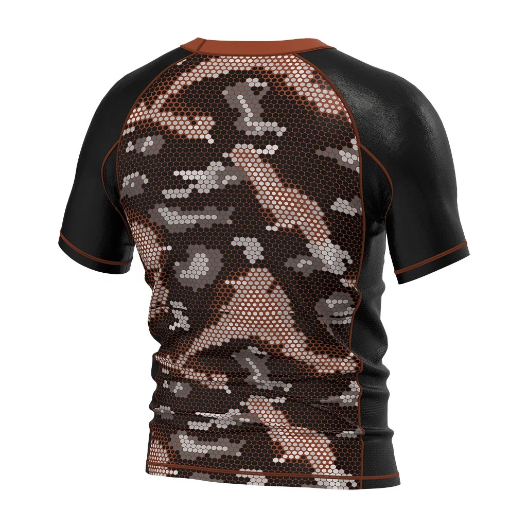 Fashion Nogi Fight Sublimated Quick Dry Girls Rash Guard Swimwear Custom Mma Shorts Bjj Rashguard Half Sleeve