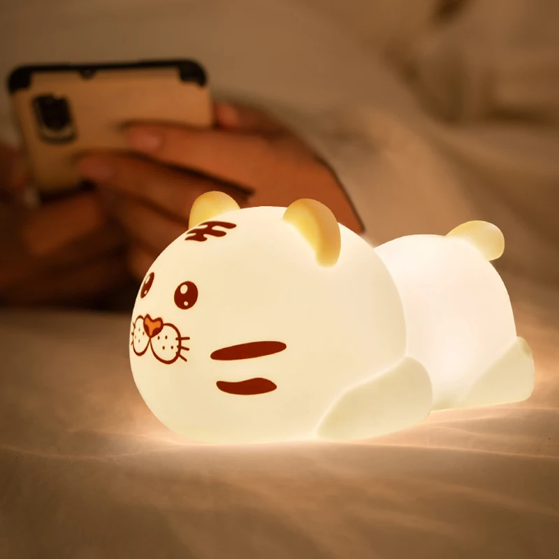 kinderspielzeug led light rechargeable tiger night light lampada children toys educational learning bedside lamp bedroom for kid