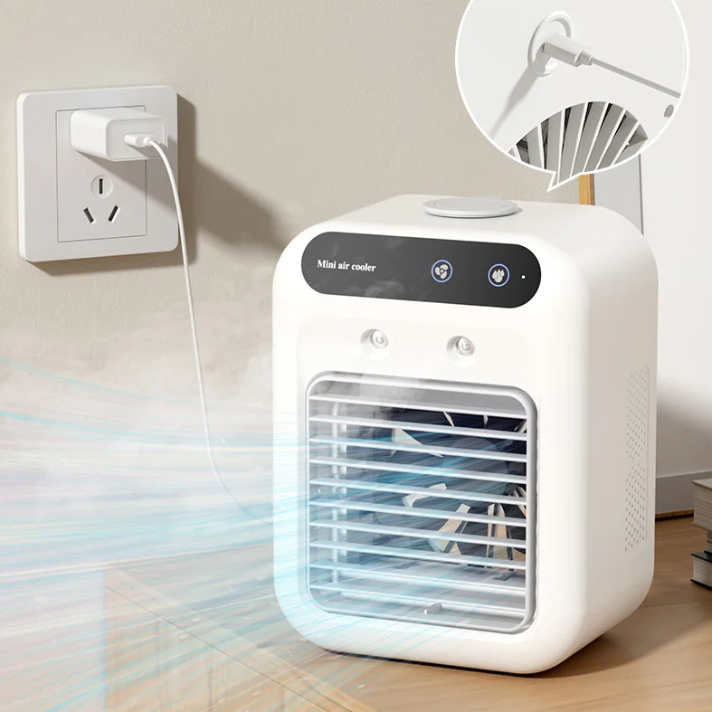 OEM 500ml Home Electric Fan Mini Ac Air Cooling Fan Portable Humidifier Mist Cooler DC 25 Room  Air Cooler No Batteries 5V 25W