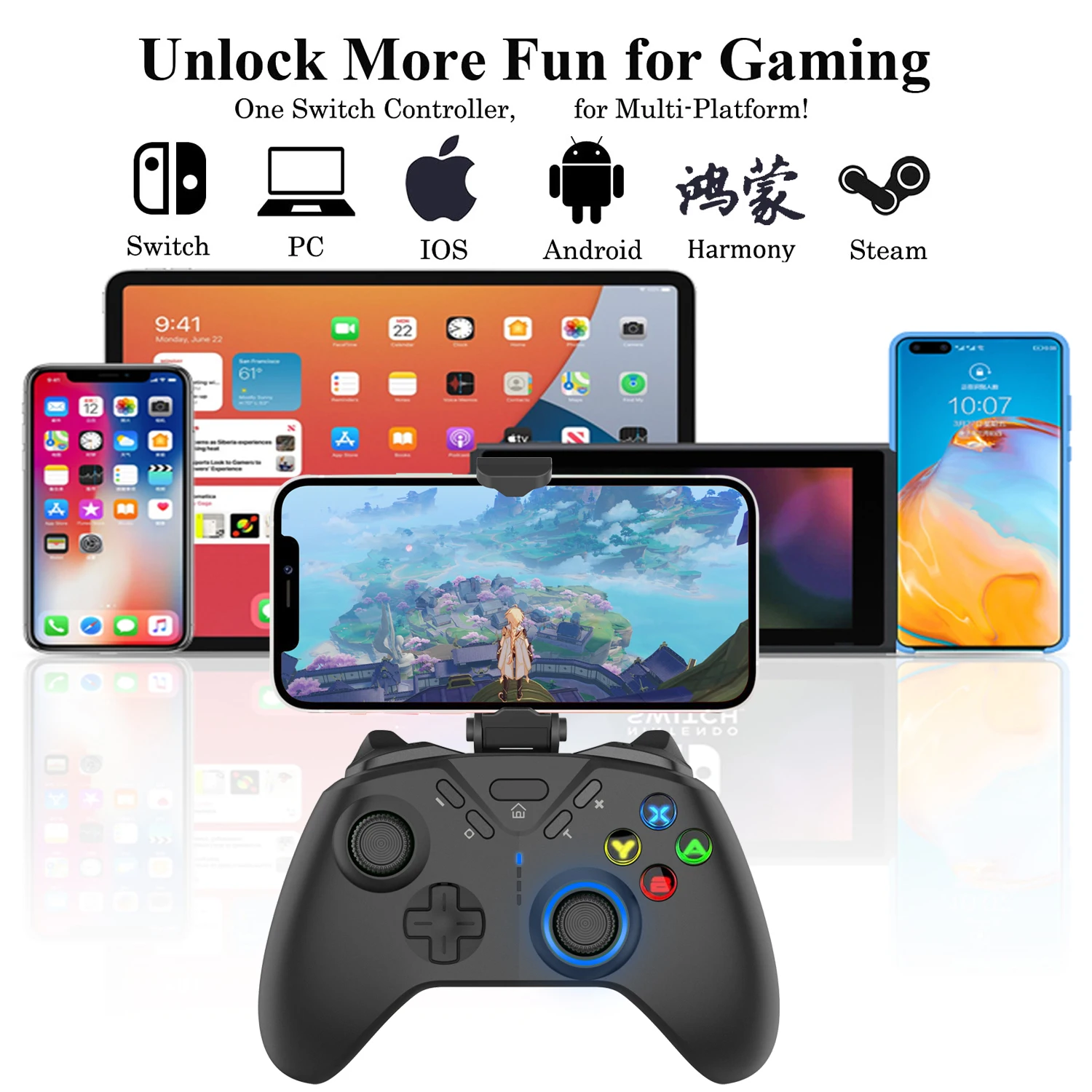 MEMO PS01 Wireless Switch Pro Controller for IOS Android Switch and Tablet PC