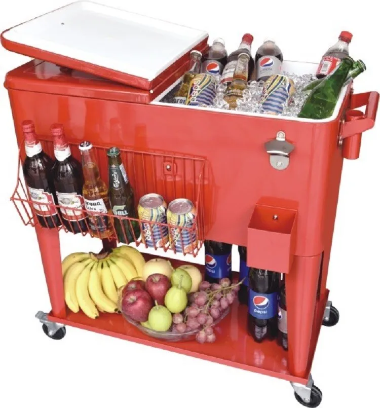 Yoho Hot Sale Outdoor Patio Ice Bucket-Cooler Cart Eco-friendly beverage  holder ice bucket for Summer Party