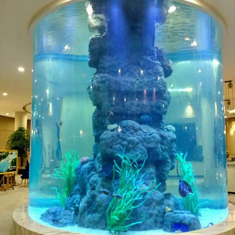 High quality cheap unbreakable round aquarium commercial show fish tanks for gold fish