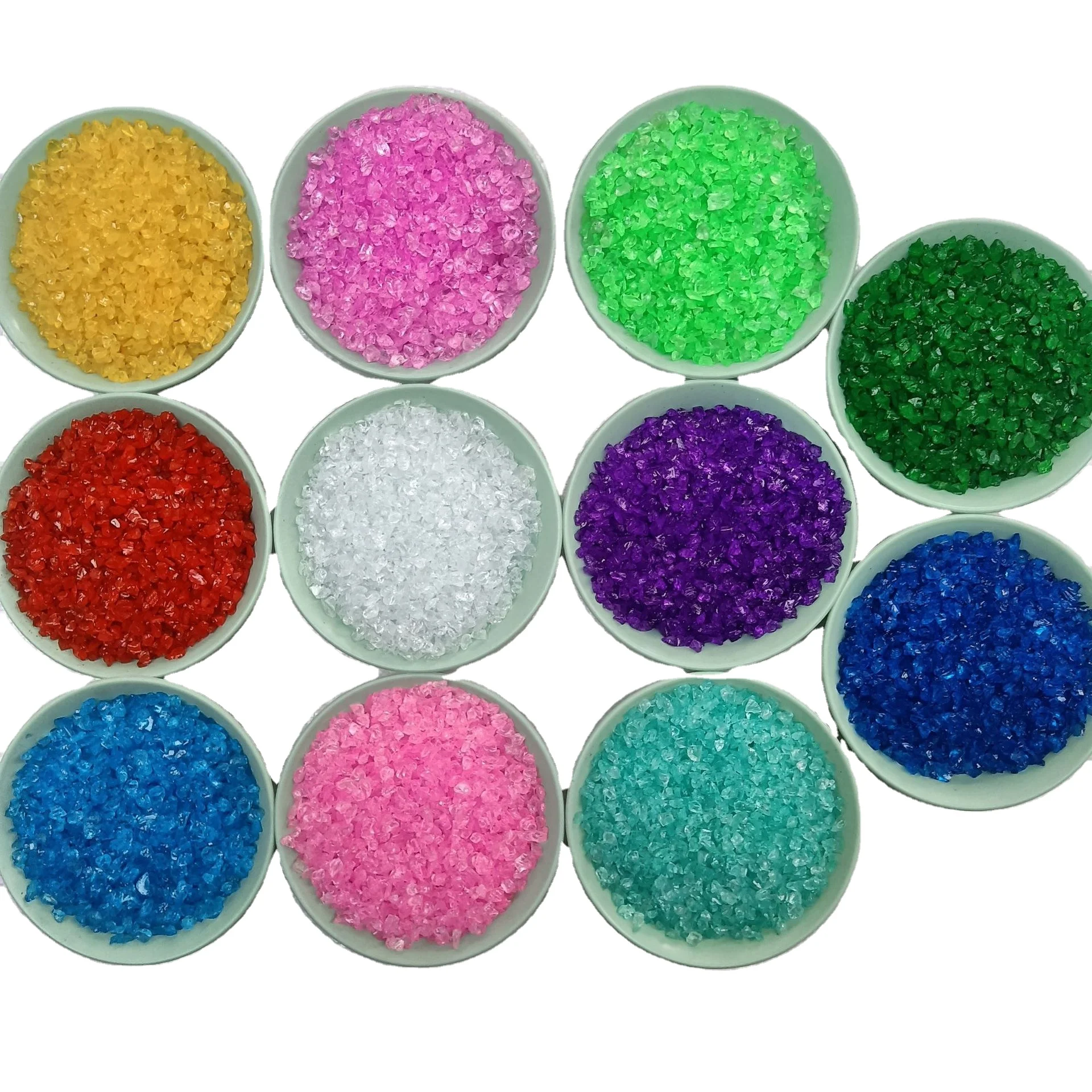 golden glass crushed Factory 3-6mm 6-9mm crushed glass chip for terrazzo floor electroplate crushed glass for resin art