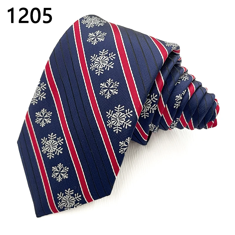 TONIVANI-65-1 Christmas Polyester Mens Fashion Neckties Woven Jacquard Tie