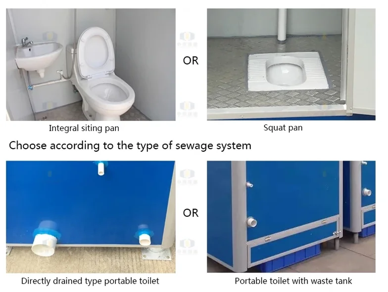 CGCH Manufacturer Design Detachable Mobile Toilet Lightweight Shop Use Prefab Mobile Toilet