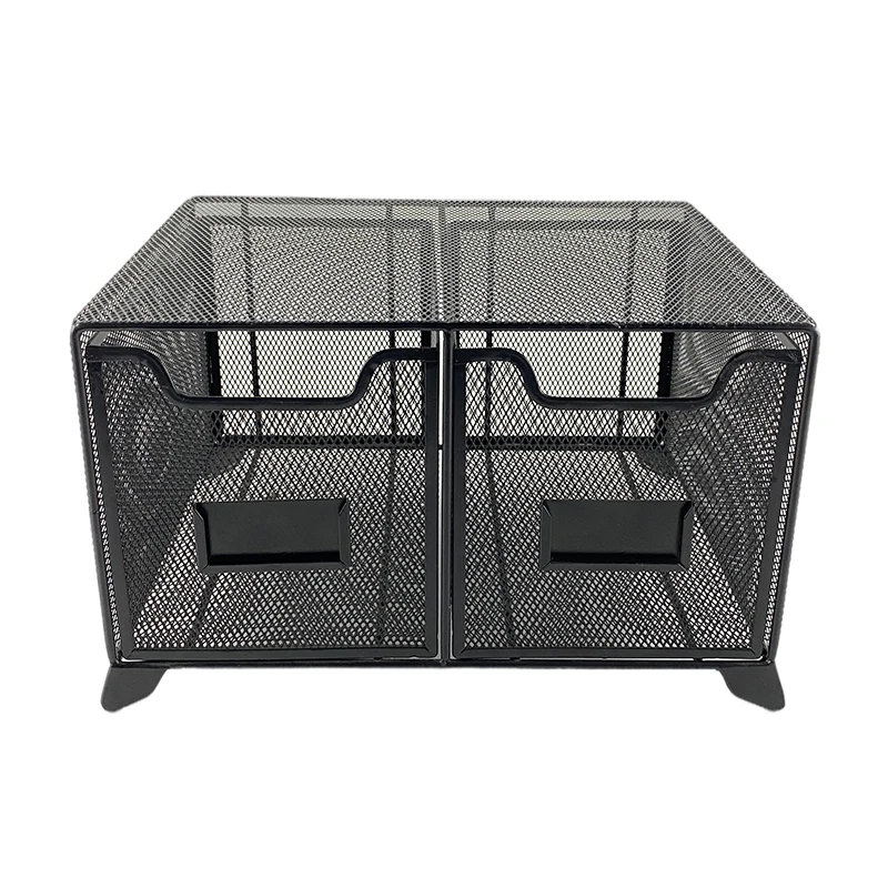 Metal Custom Size Mesh Desk Organizer Set Desktop Dispenser And Organizer  For Office