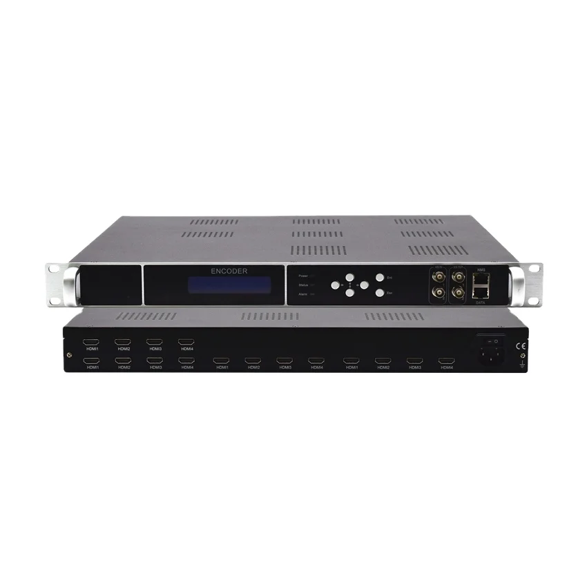 12/16/24 inputs udp encoder HD h264 ip streamer with Two separate ASI for External TS Multiplexing