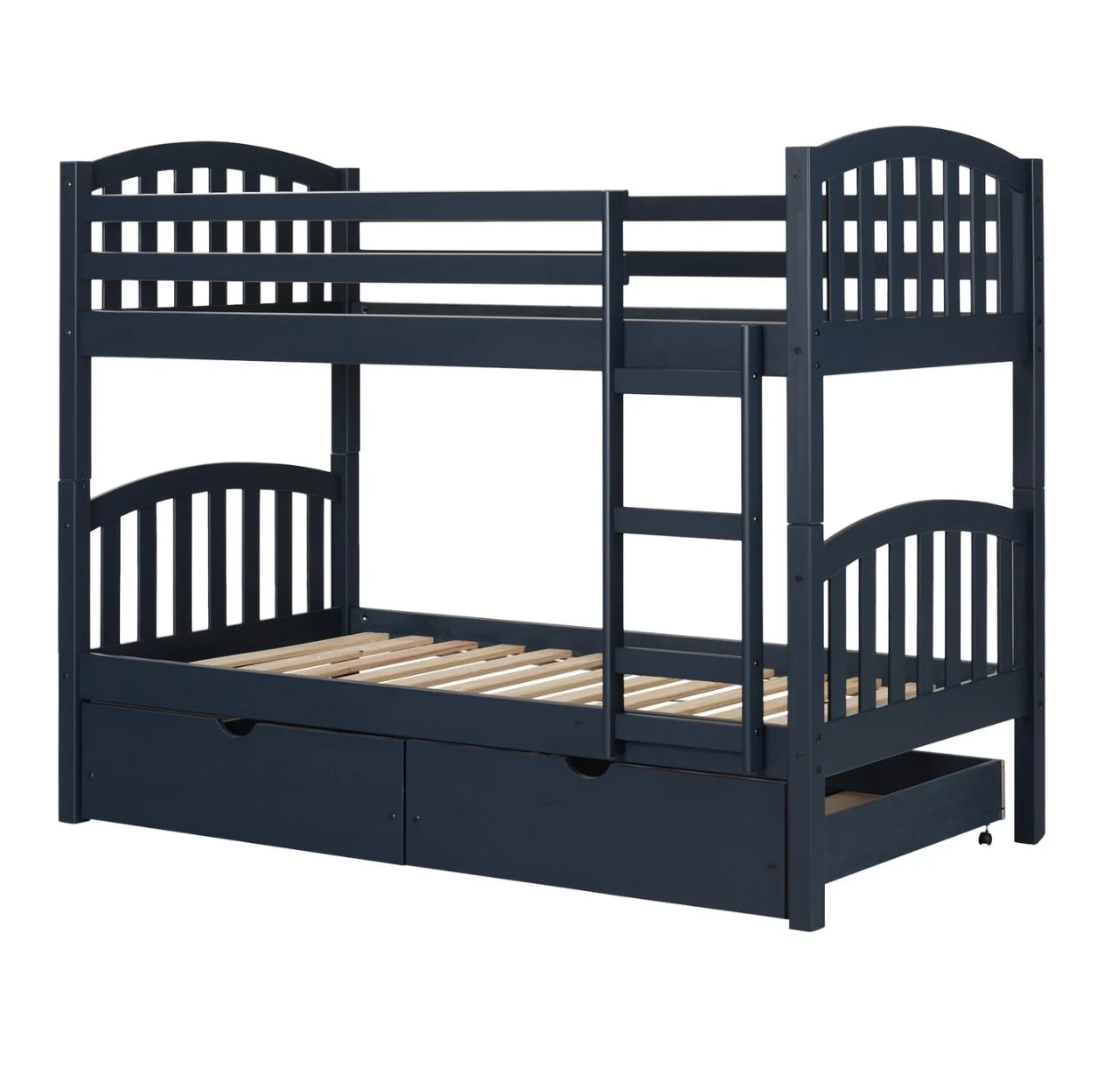 
NO.1541 Hot Selling Kids Furniture Solid Pine Wood Bunk Bed with Storage Drawers 