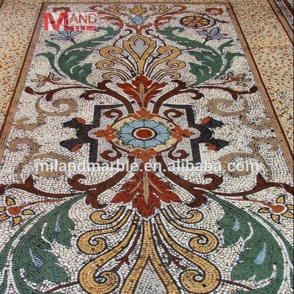 Retro color marble carpet floor