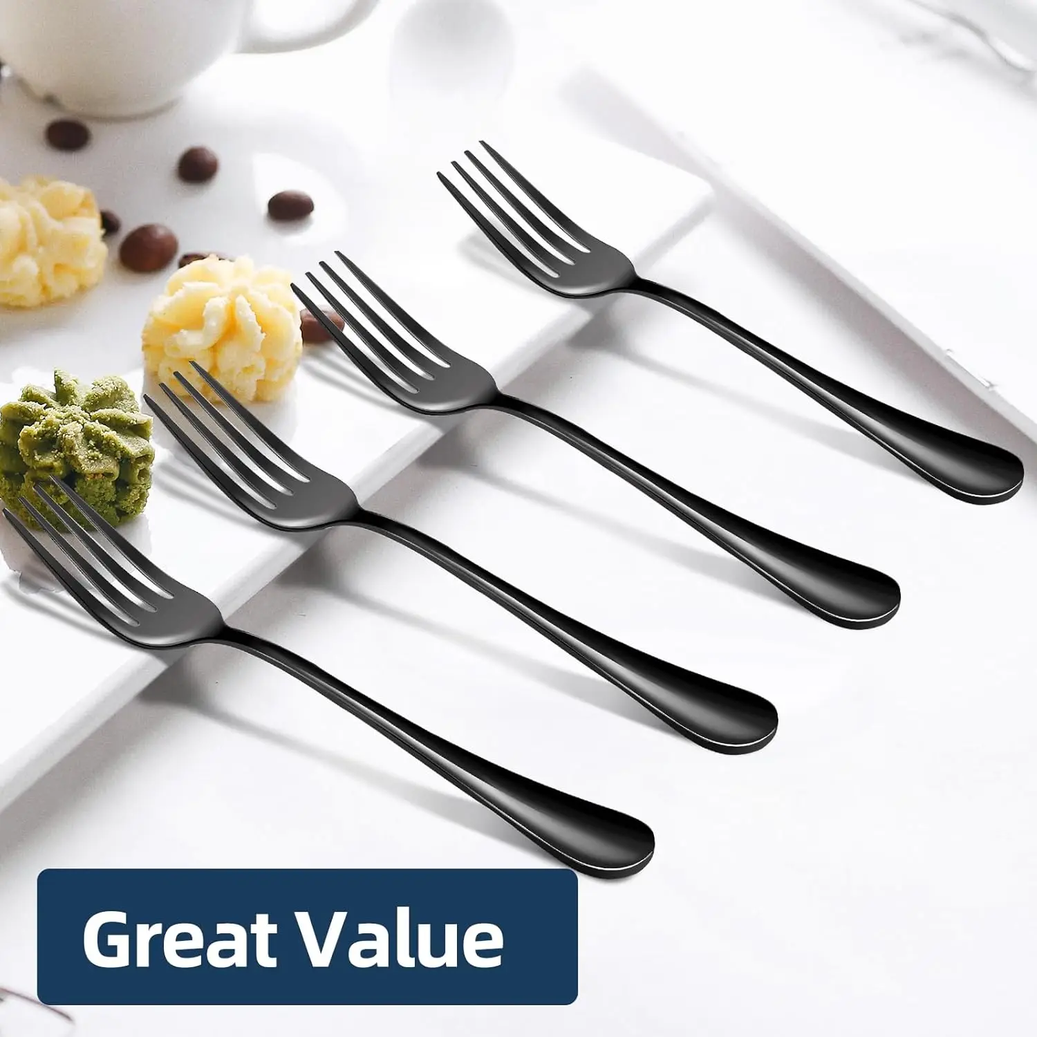 Mcallen 16 Piece Dinner Table Fork 8 Inches Stainless Steel Silverware Forks Set Of 16