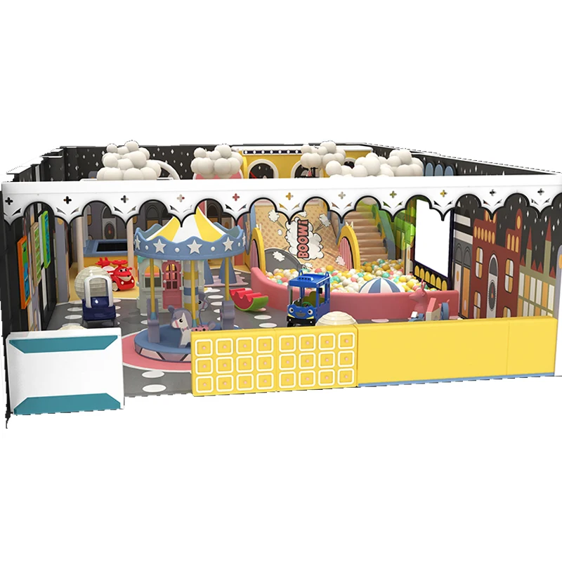 Leqi Factory Commercial Soft Play Kids Indoor Playground with Big Slides Soft Play