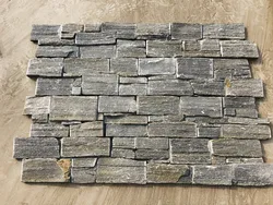 Popular grey nature stone panels  wall cladding