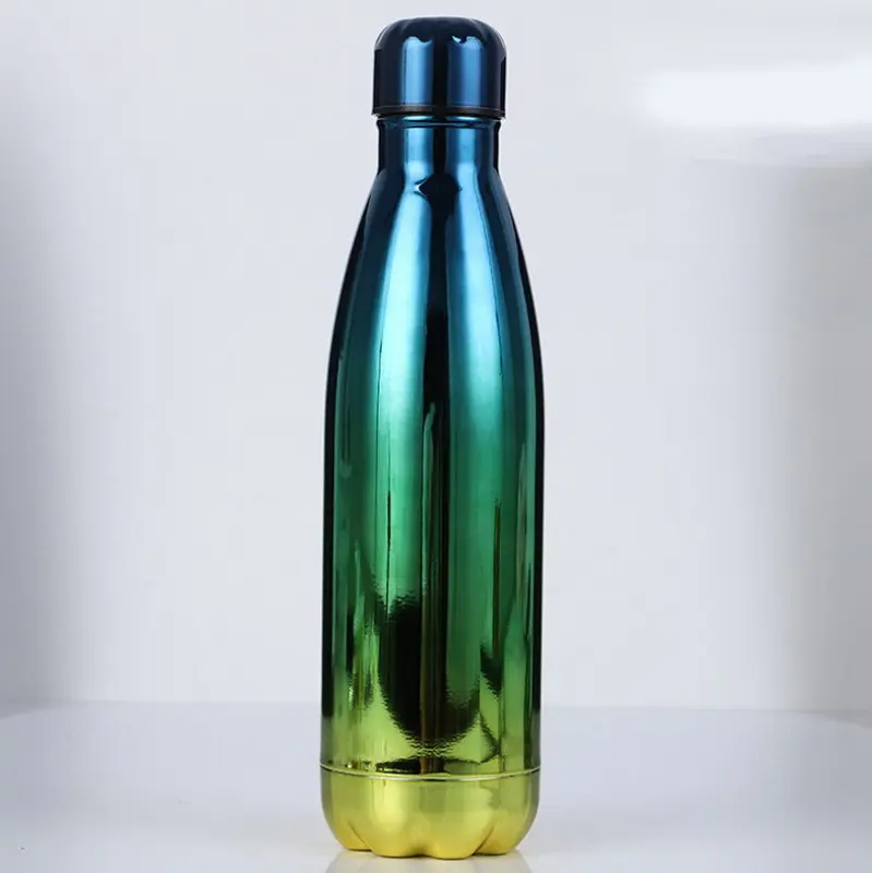  Высокая производительность нет минимального заказа 500 мл Спортивная бутылка для воды из нержавеющей стали с двойными стенками в форме колы фляжка