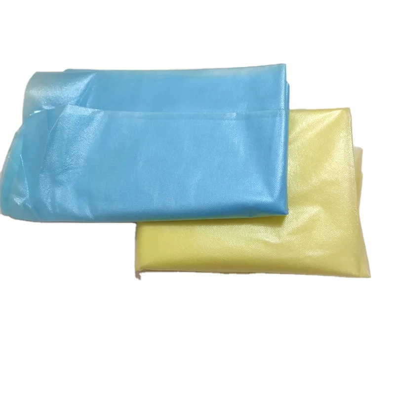 Waterproof PE PP laminated non woven fabric for protective gown apron