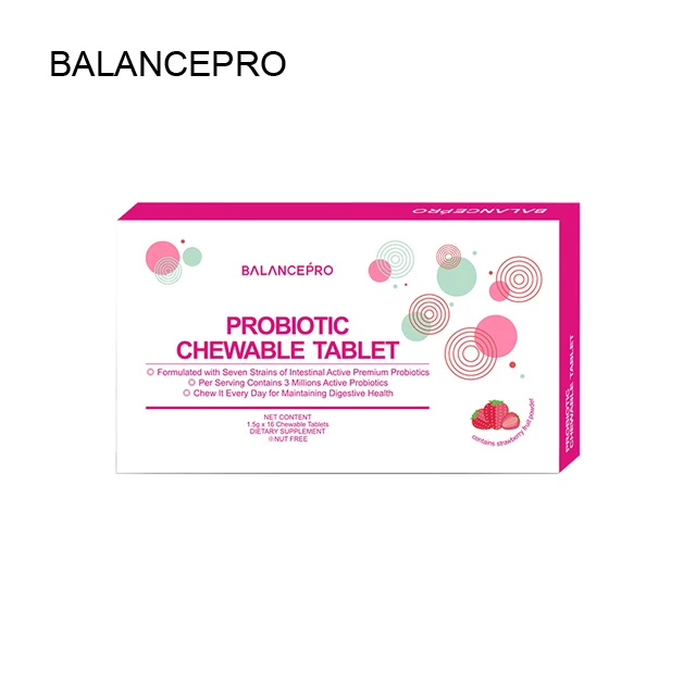 
Probiotic Chewable tablets with 3 millions active probiotics for maintaining digestive health tablet dietary supplement 