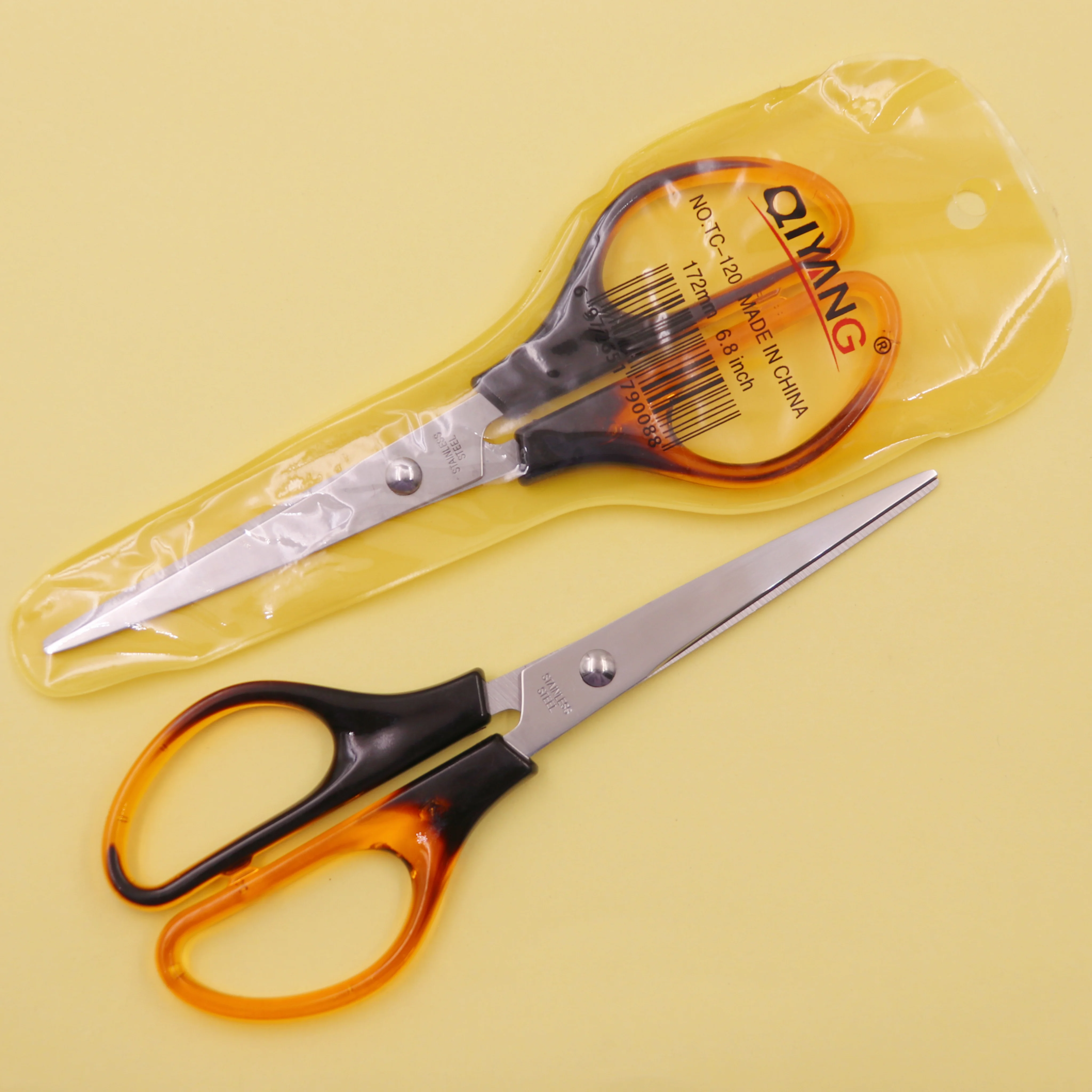 Профессиональные Офисные ножницы, ножницы с Янтарной ручкой, домашние ножницы с прозрачной ручкой, швейные ножницы