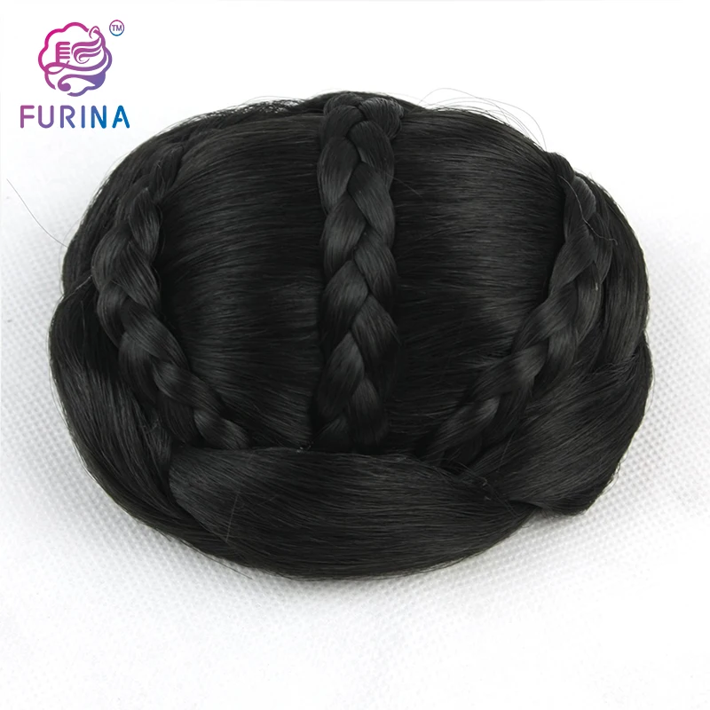 Newest bride hairstyle hair donut bun machine weaving hair Chignon high level synthetic hair bun accessories for women