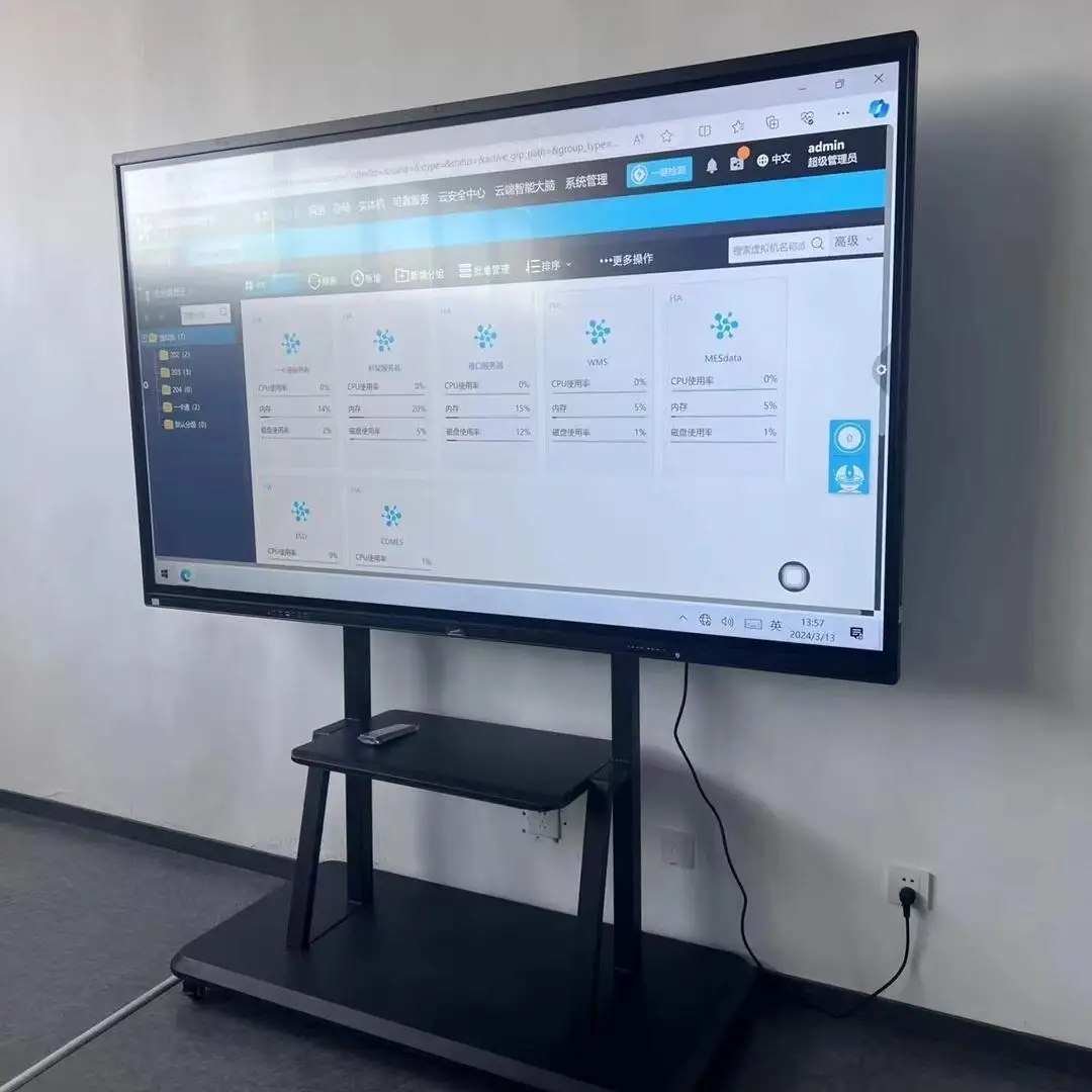 Smart Interactive Electronic Whiteboard for Commercial Use 65/75/86/98 Inch LED Panel Size