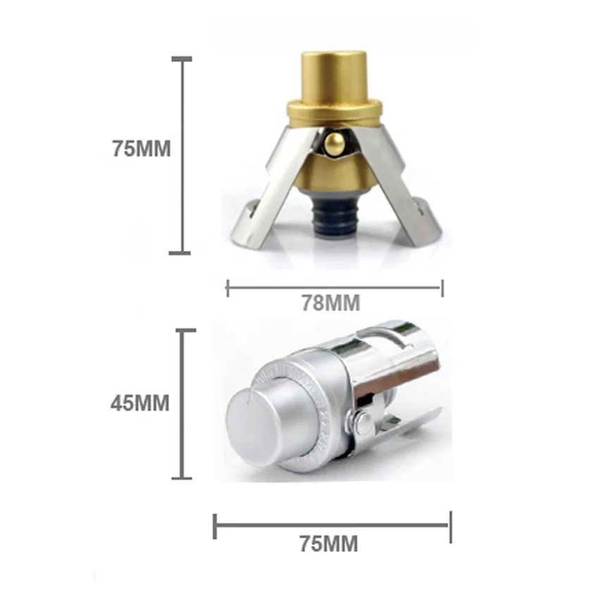 Thankhot Reusable Eco-friendly Stainless Steel Camping Vacuum Bottle Stopper Sparkling Wine Sparkling Custom Logo Champagne