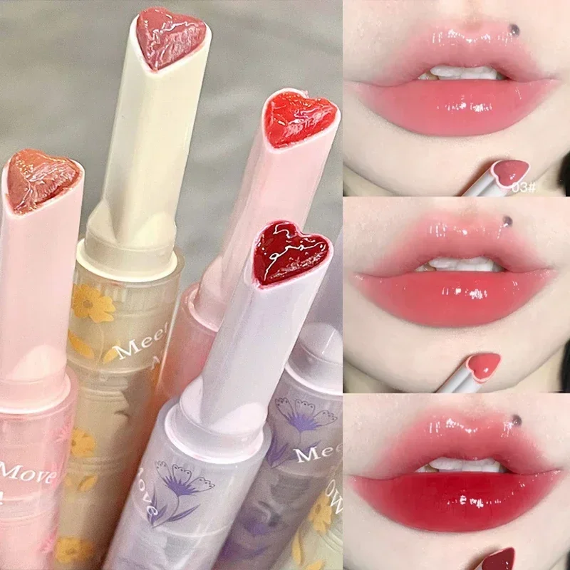 custom make up Glaze Love Heart Shape Solid makeup Lipstick Pen Lips gloss Makeup Cosmetic lip stick wholesale bulk
