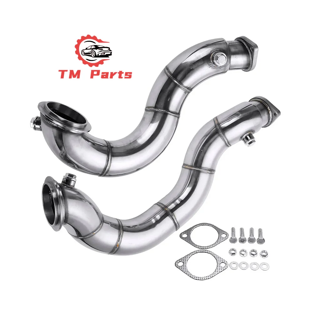3 inch Turbo Exhaust Down Pipe Twin Downpipe For BMW 135i 335i Z4 N54 E82 E87 E81 E90 E91 E92 2007-2012 Exhaust Downpipes