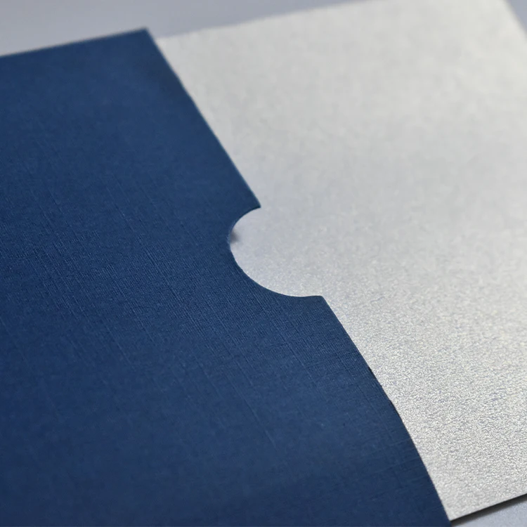 Custom luxury textured art paper packaging envelope with Pearl paper card for festival greeting