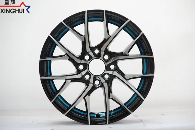 
14'15' 16' inch rims black machine face PCD 4X100 114.3 holes car alloy wheels 