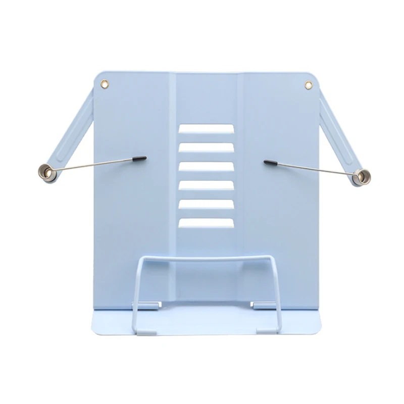 Factory Direct Desktop Book Holder With Page Clips Bookends Metal Book Stand For Reading Hands Free
