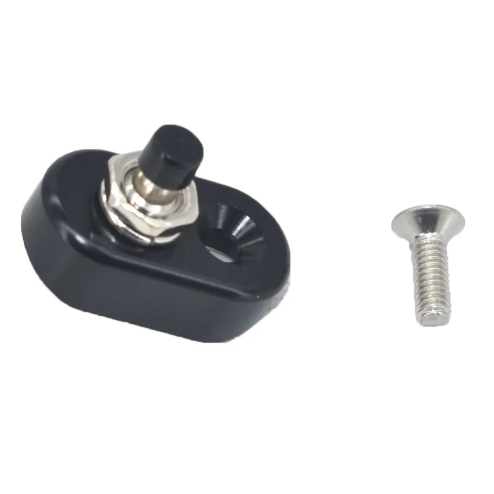 Aluminum Alloy Universal Motorcycle Handlebar Switch For Horn Headlight ON/OFF Button Black and Silver Toggle Grip Switch