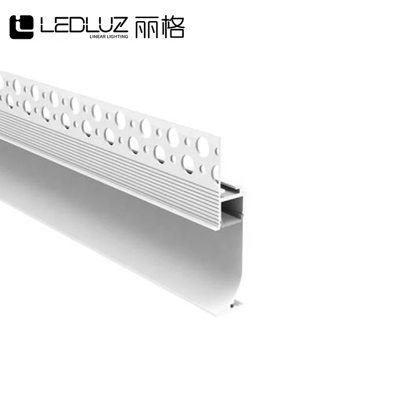 Good Quality Drywall Plaster Aluminum LED Profile for Toe Tick Line Extrusion Aluminum Profile with Flange in Gypsum Use