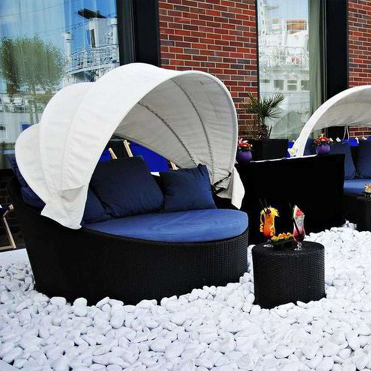 Уличная мебель Mr Dream, ротанговый круглый лежачий тент